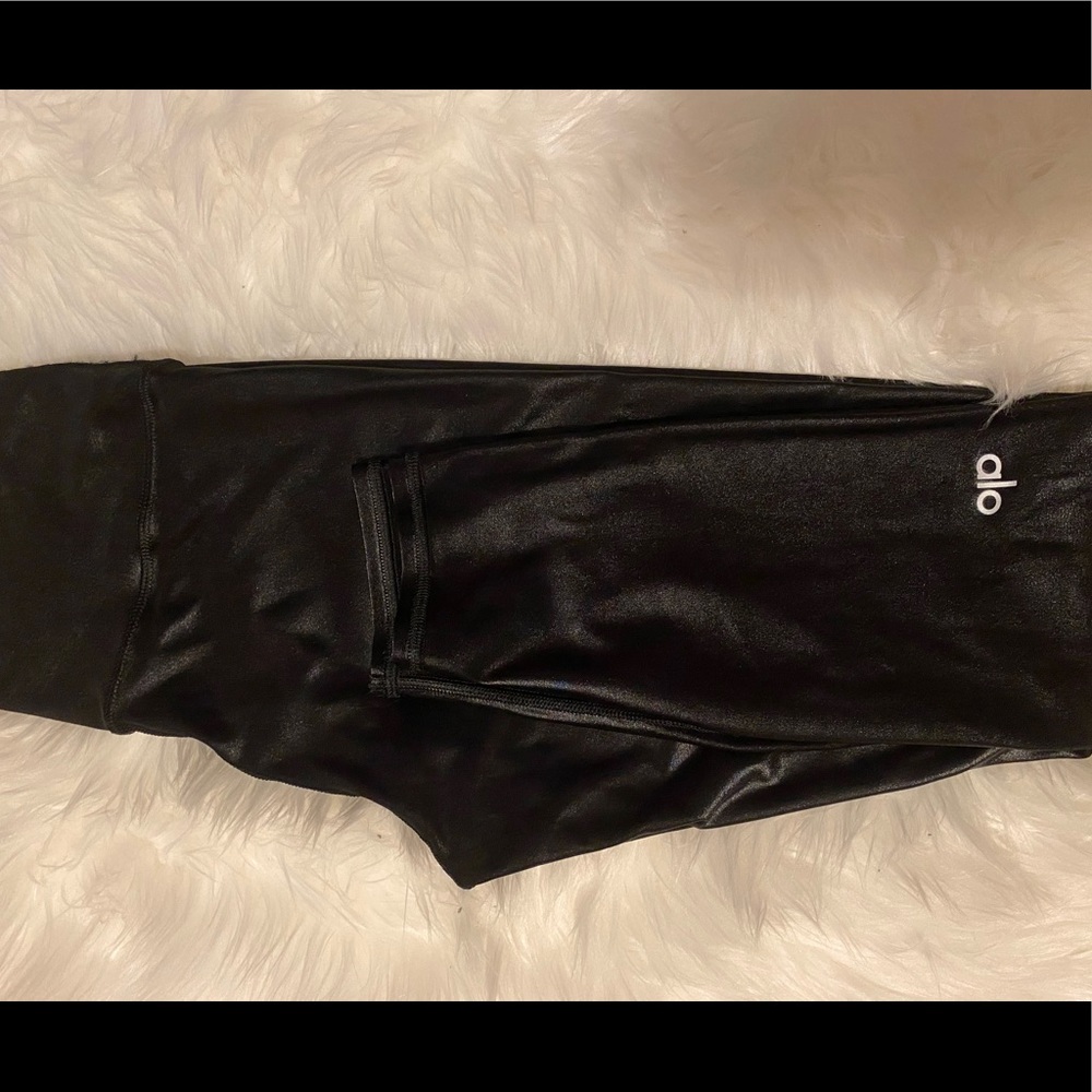 All Yoga High Rise Shiny Black Leggings